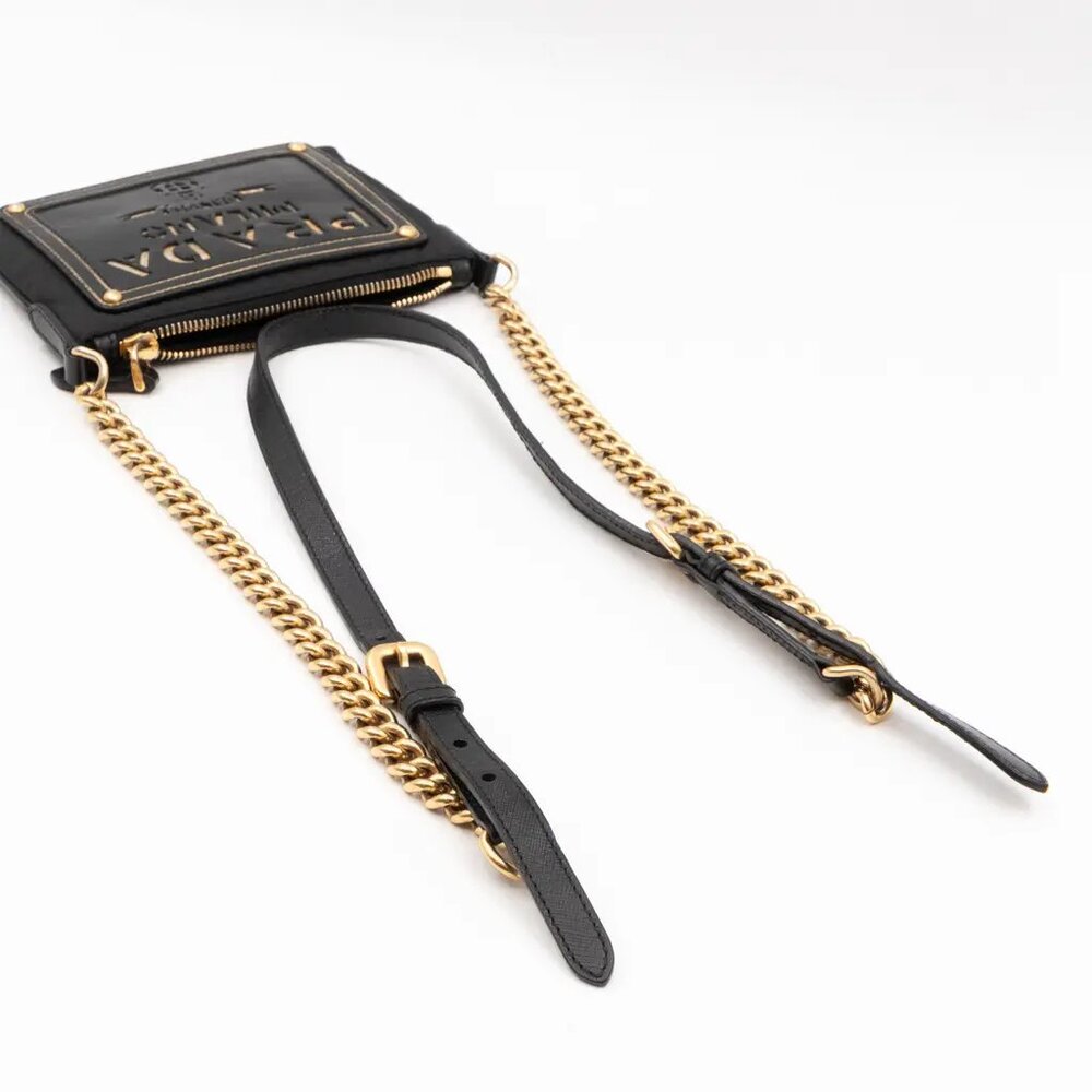 Prada Tessuto Oro Nylon Cutout Crossbody, Rare - Picture 11 of 15